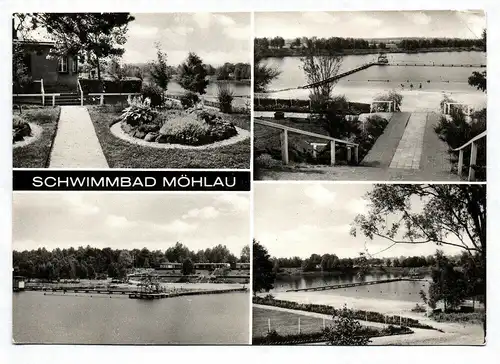Ak Schwimmbad VEB Braunkohlenkombinat Bitterfeld Möhlau Kr. Gräfenhainichen 1975