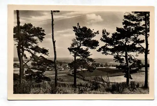 Echtfoto Hiddensee Blick auf Kloster Foto Ansichtskarte