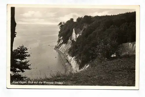 Ak Foto Insel Rügen Postkarte Blick auf die Wissower Klinken