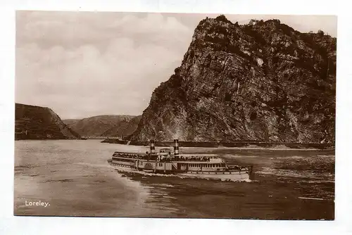 Ak Loreley Schiff Dampfer Berge Schifffahrt Ansichtskarte