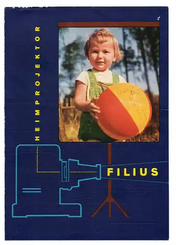 DDR Prospekt Heimprojektor Filius 1959 Defa Gerätewerk 