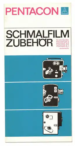 Prospekt Pentacon Schmalfilm Zubehör 1969 DDR