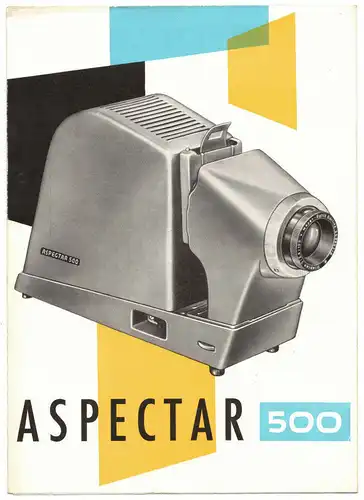 Prospekt Aspectar 500 DDR VEB Kamera Kinowerke Dresden 1961