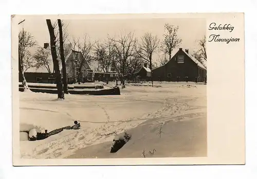 Foto Ak Gelukkig Nieuwjaar Ansichtskarte Frohes neues Jahr Niederlande 1941