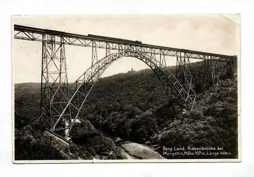 Ak Berg Land Riesenbrücke bei Müngsten 1929