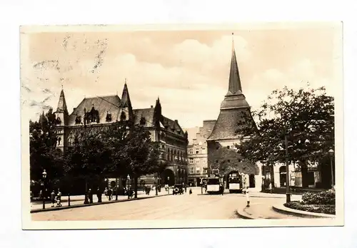 Ak Rostock Ständehaus und Steintor DDR 1955