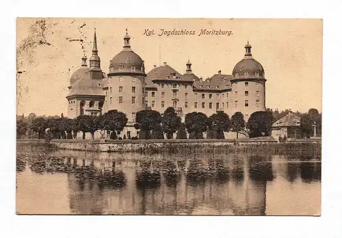 Ak Königliches Jagdschloss Moritzburg Sachsen 1918