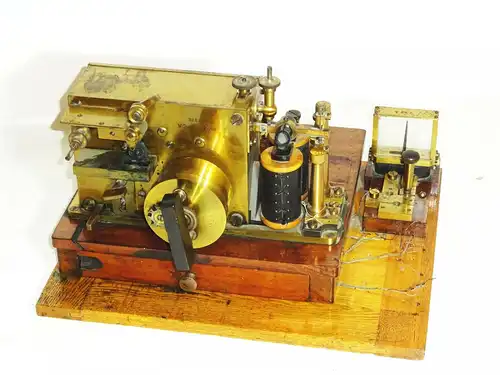 Morsetelegraph W. Gurlt Berlin um 1880 Morseapparat Morsegerät Schreibtelegraph