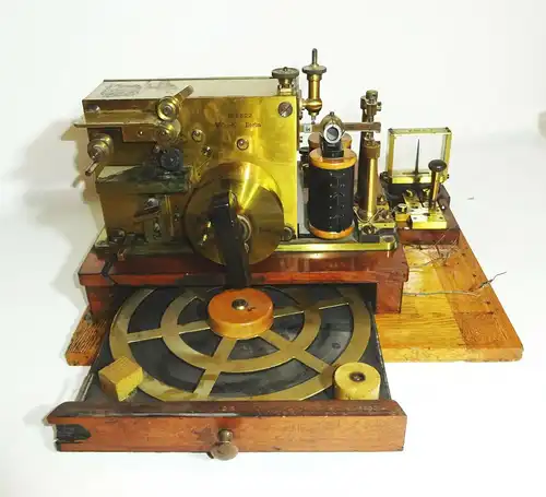 Morsetelegraph W. Gurlt Berlin um 1880 Morseapparat Morsegerät Schreibtelegraph