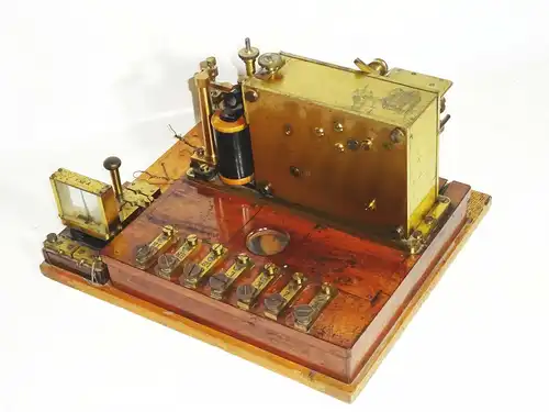 Morsetelegraph W. Gurlt Berlin um 1880 Morseapparat Morsegerät Schreibtelegraph