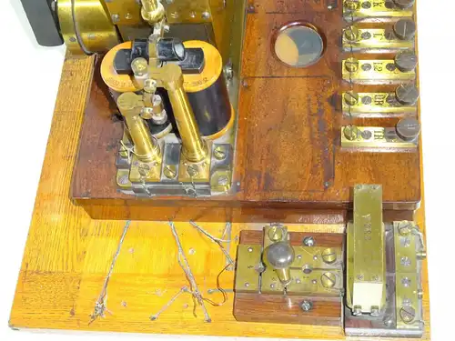 Morsetelegraph W. Gurlt Berlin um 1880 Morseapparat Morsegerät Schreibtelegraph