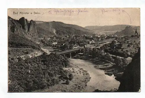 Ak Postkarte Bad Münster a. Stein Ansichtskarte 1915