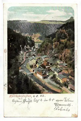 Ak Herrnskretschen Böhmische Schweiz Hřensko Tschechien 1902
