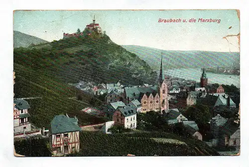 Ak Braubach u. Die Marxburg 1915