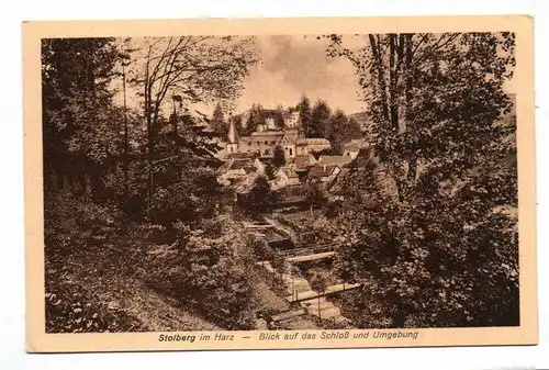 Ak Stolberg im Harz – Blick auf das Schloss und Umgebung