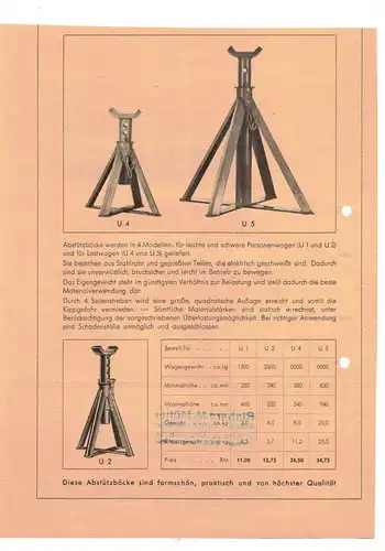 Lot Werbeblätter Briefkopf Kfz Auto Zubehör um 1943