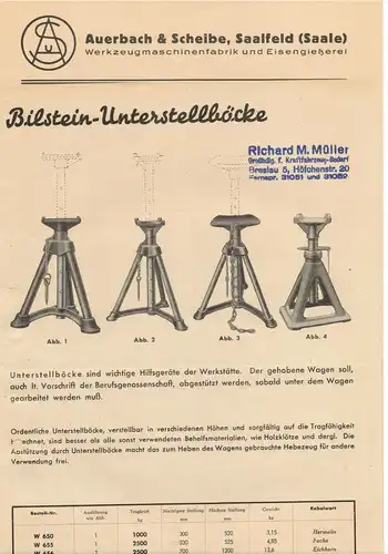 Lot Werbeblätter Briefkopf Kfz Auto Zubehör um 1943