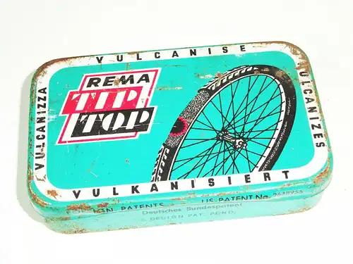 Rema Tip Top Vulkanisiert Fahrrad Flickdose Blechdose Vintage