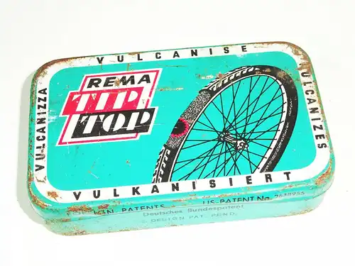 Rema Tip Top Vulkanisiert Fahrrad Flickdose Blechdose Vintage 