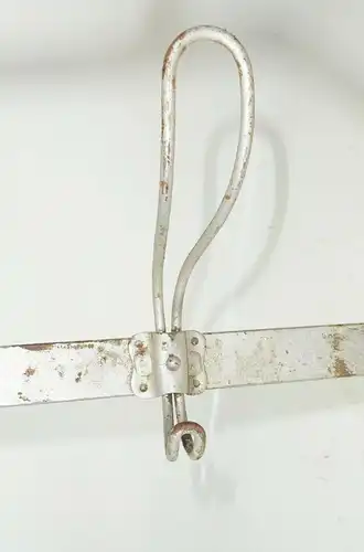 Alte Hakenleiste Garderobe Metall 5 Kleiderhaken 109 cm Vintage Loft