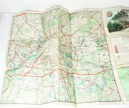 Pharus Plan Rund um Berlin S-Bahn U-Bahn 1948 Landkarte 
