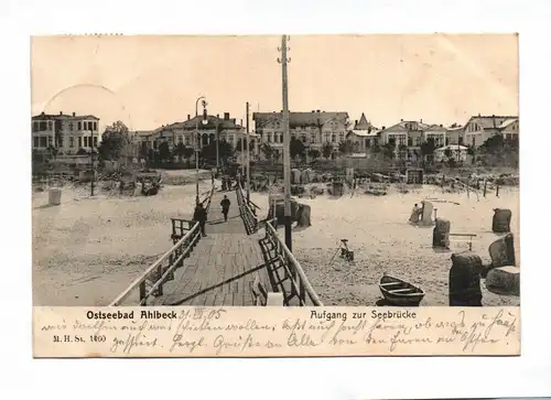 Ak Ostseebad Ahlbeck Heringsdorf Postkarte 1905