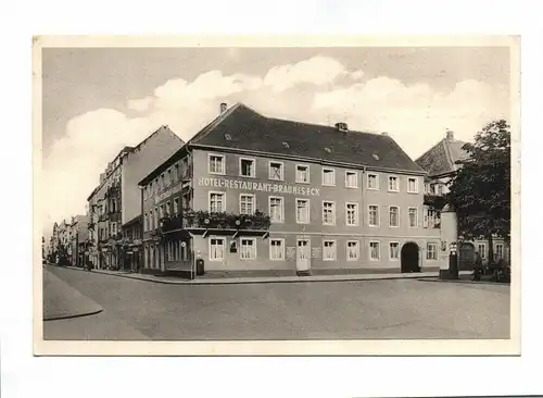 Ak Hotel Restaurant Braunes Eck Karlsruhe am Rhein