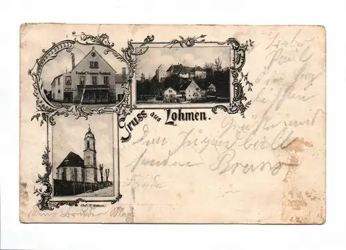 Ak Gruss aus Lohmen Post-Karte Sachsen 1907