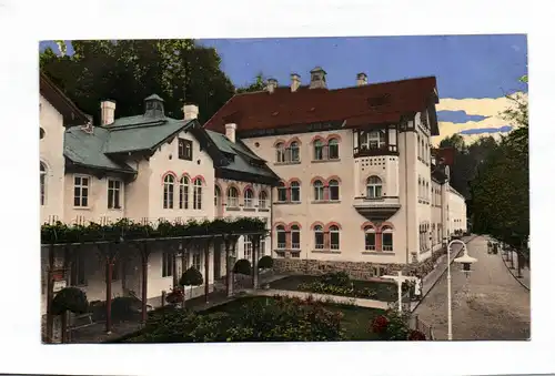 Ak Augustusbad b. Radeberg Badeverwaltung Postkarte 1910