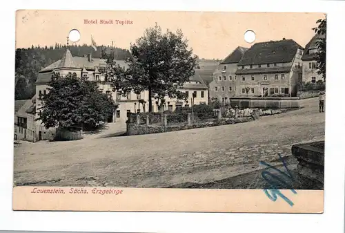 Ak Hotel Stadt Teplitz Lauenstein Sächs. Erzgebirge Postkarte 1910