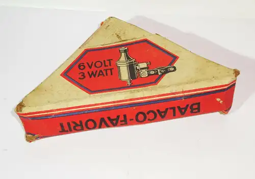 Balaco Favorit Originalkarton Leerkarton für Fahrraddynamo OVP vintage 