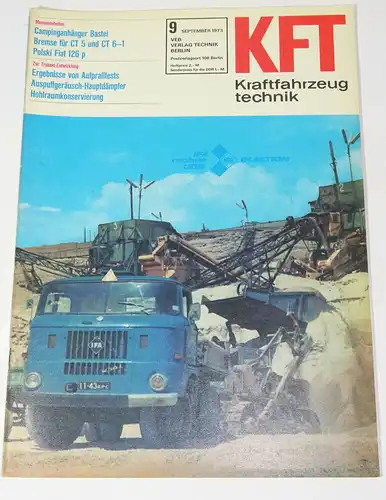 KFT Kraftfahrzeugtechnik Zeitschrift 9  1973 Camping Anhänger Bastei Polski Fiat