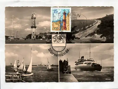 Ak Warnemünde Rostock Postkarte DDR