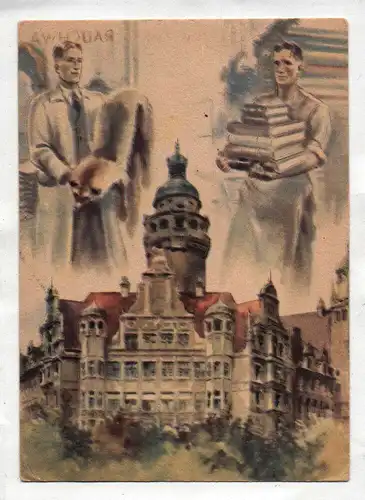 Ak Erste Leipziger Friedensmesse Postkarte