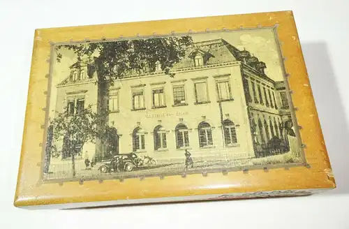 Alte Holzschatulle Box OHORN Gasthof zur Eiche Andenken Schachtel Holz