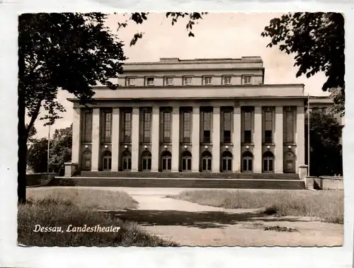 Ak Dessau Landestheater Ansichtskarte DDR 1962