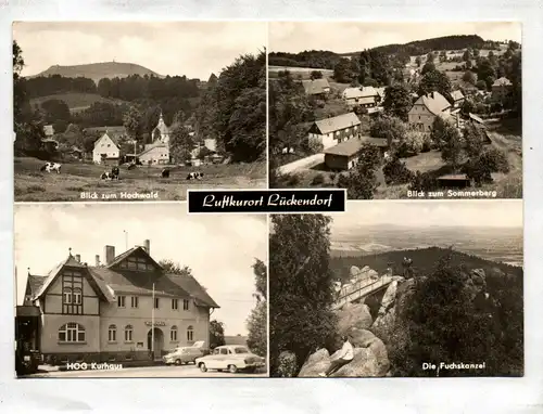 Ak Foto Kurort Lückendorf Blick zum Hochwald Sommerberg Kurhaus Fuchskanzel