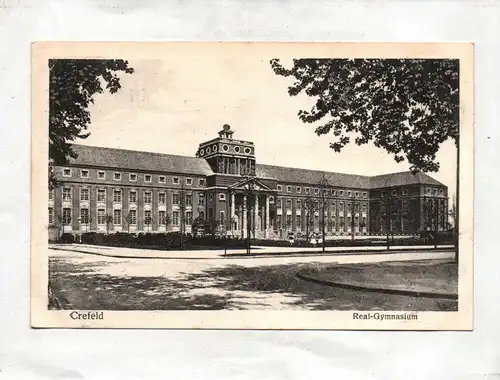 Ak Crefeld Real-Gymnasium Schule 1916