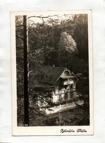 Ak Schönbüchel Krásna Böhmische Mühle Hotel Ansichtskarte