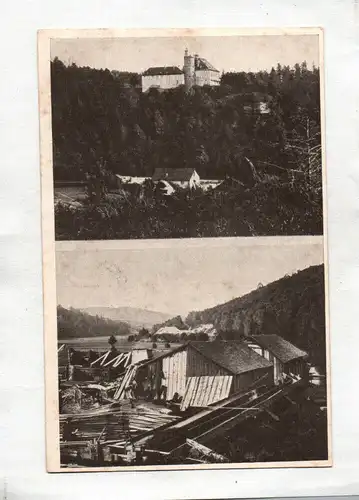 Ak Schloss Chatillon und Sägemühle Kriegsjahr 1915