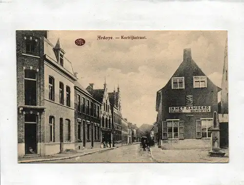 Ak Ardoye Kortrijkstraat Belgien 1917