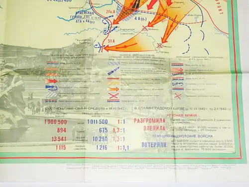 Altes Plakat Kampf um Stalingrad Lenningrad 1973 UdSSR Russisch DDR