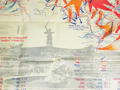 Altes Plakat Kampf um Stalingrad Lenningrad 1973 UdSSR Russisch DDR