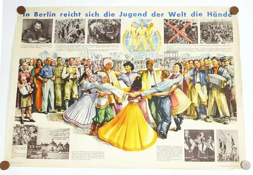 DDR Plakat Weltfestspiele 1951 Vintage Poster Sammler