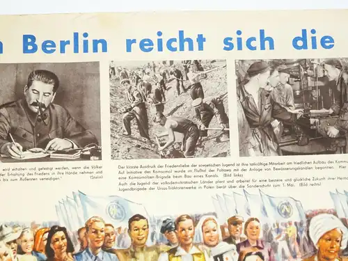 DDR Plakat Weltfestspiele 1951 Vintage Poster Sammler