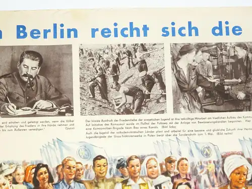 DDR Plakat Weltfestspiele 1951 Vintage Poster Sammler 