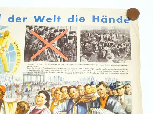 DDR Plakat Weltfestspiele 1951 Vintage Poster Sammler