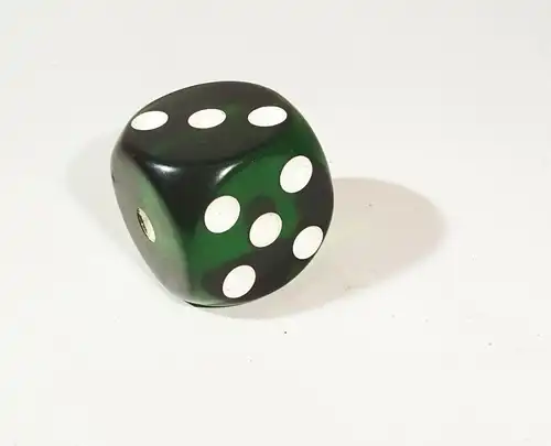 Kunstharz Catalin Würfel 2,1 cm x 2,1 cm Grün !