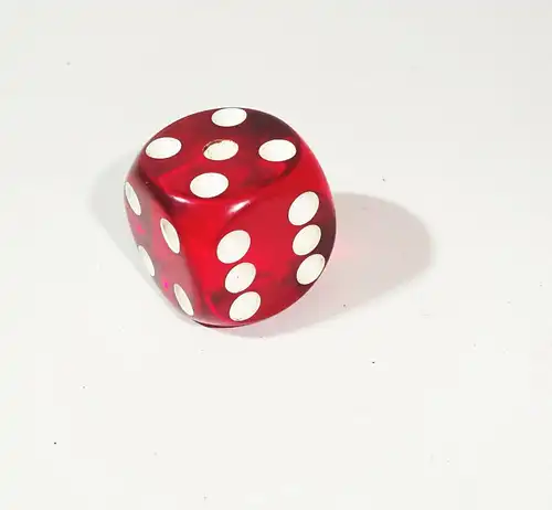 Kunstharz Catalin Würfel 2,1 cm x 2,1 cm Rot !