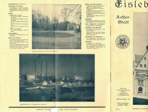 Lutherstadt Eisleben Reiseprospekt 1936 Prospekt Thüringen 